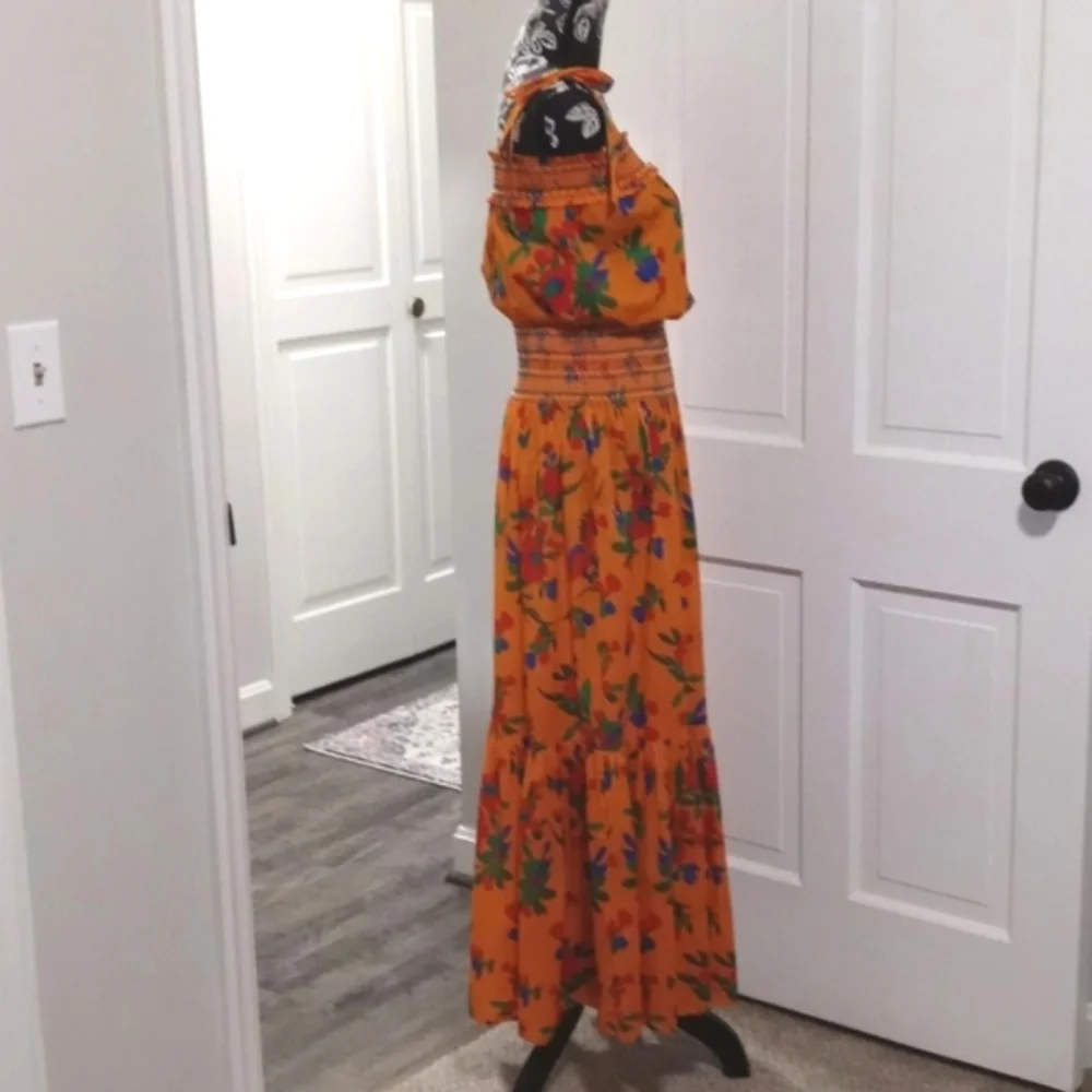 🌞HTF Tory Burch🌞 - Smocked Toucan Floral Cotton Sundress